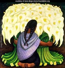 Diego Rivera Woman boquet flowers